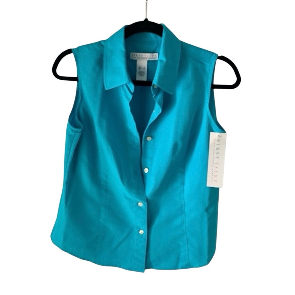 First Issue Women’s A Liz Claiborne Company Top  Blue Size S